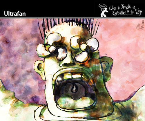 Cartoon: Ultrafan (medium) by PETRE tagged fan,fanatic,ventilator,lüfter