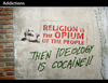 Cartoon: Addictions (small) by PETRE tagged marxism political graffitti stencil ideology drugs