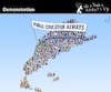 Cartoon: DEMONSTRATION (small) by PETRE tagged demonstration,education,ausbildung,argentina,milei