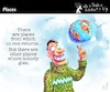 Cartoon: PLACES (small) by PETRE tagged plaes,orte,welt,world