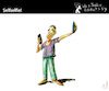 Cartoon: Selfselfie! (small) by PETRE tagged selfie,smartphone,miseenabyme