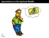Cartoon: Spec. on the Spiritual Wealth (small) by PETRE tagged speculations god
