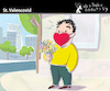 Cartoon: St. Valencovid (small) by PETRE tagged valentine covid love romance