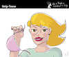 Cartoon: Strip-Tease (small) by PETRE tagged stripper,striptease,coronavirus,covid19,surgicalmask