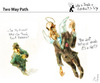 Cartoon: Two Way Path (small) by PETRE tagged heaven,paradise