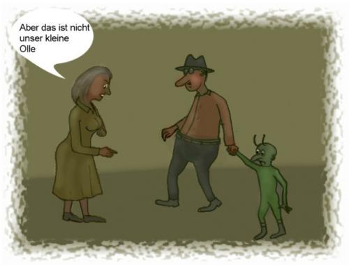 Cartoon: Error Not Olle (medium) by Hezz tagged kleine,olle,alien,misstag