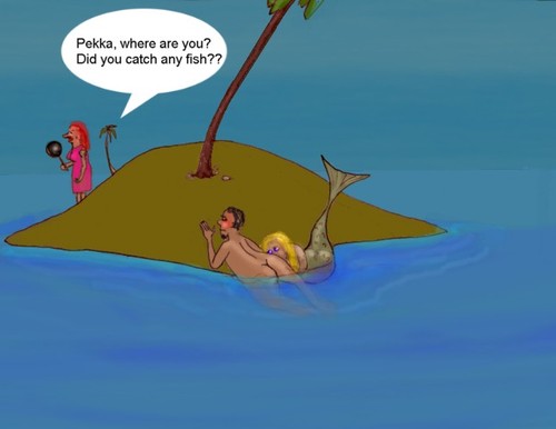 Cartoon: Fishing (medium) by Hezz tagged fishing,fryingpan