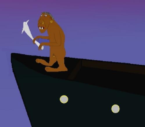 Cartoon: Förkämpe (medium) by Hezz tagged forfighter,forkampe,hezz,skiff,fartyg