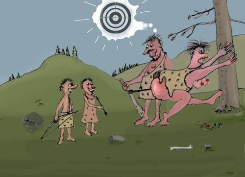 Cartoon: How the target was invented (medium) by Hezz tagged target