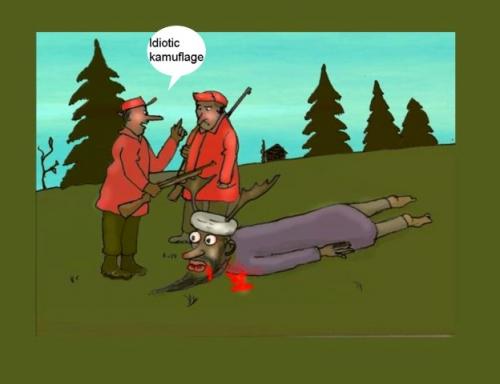 Cartoon: Unwise kamouflage chosen Usama (medium) by Hezz tagged hunted,bin,laden