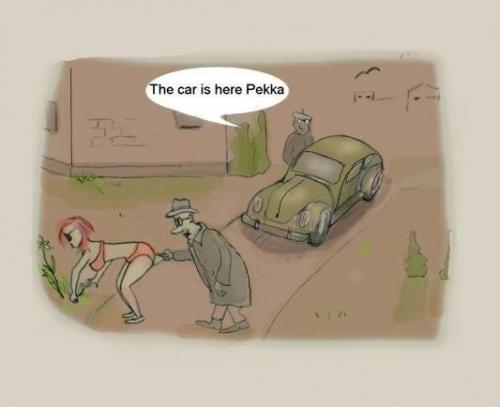 Cartoon: Pekka dont see well. (medium) by Hezz tagged augen,brillen,key,to,the,wrong,place