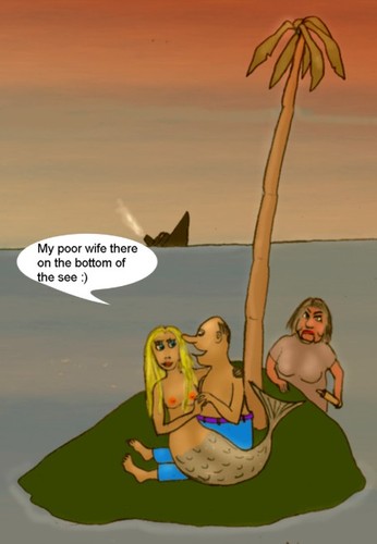 Cartoon: Poor wife (medium) by Hezz tagged island,wife,poor