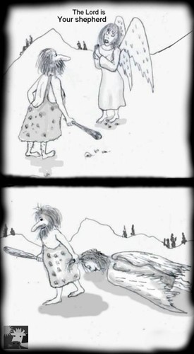 Cartoon: The messenger (medium) by Hezz tagged angel