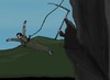 Cartoon: Grose Sprung (small) by Hezz tagged tod,jump,springer