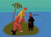Cartoon: Magic mistake (small) by Hezz tagged magician,desert,island