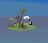 Cartoon: World cup on Desert Island (small) by Hezz tagged island,football