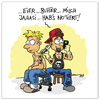 Cartoon: Verliebte Tätowierer.... (small) by ALEXander tagged verliebt,tätowierer,einkaufsliste,tattoo,notizen