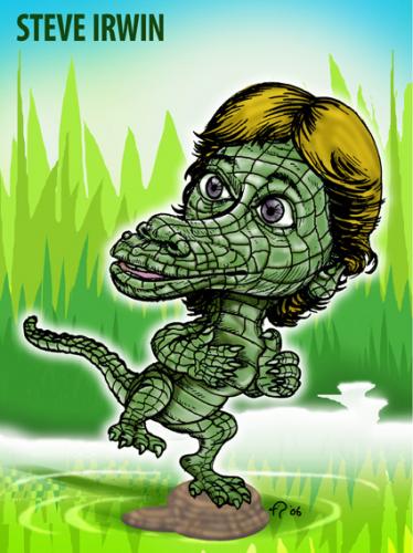 Cartoon: steve irwin (medium) by fritzpelenkahu tagged steve,irwin