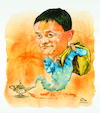 Cartoon: Jack Ma (small) by fritzpelenkahu tagged deltiga