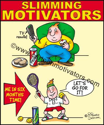 Cartoon: Slimming Motivator-motivational (medium) by CartoonGenius tagged slimming,motivational,funny,motivator,fitness,cartoon
