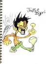 Cartoon: James Bogart (small) by MckayBox tagged james,bogart,cartoon,hook,finger,novel,character,etc