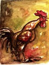 Cartoon: cock (small) by Saky tagged acril