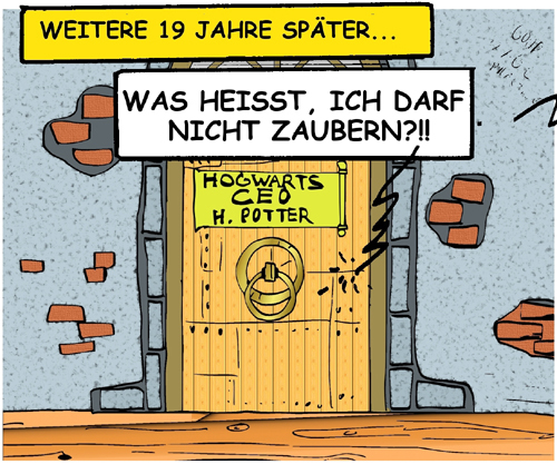 Cartoon: 19 years later .... (medium) by Matthias Stehr tagged harry,potter,magic