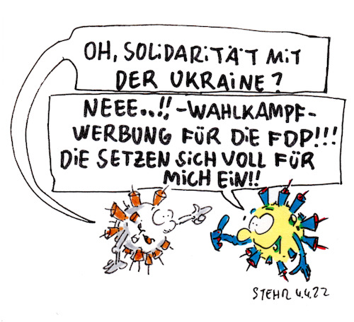 Cartoon: Corona wählt FDP (medium) by Matthias Stehr tagged corona,fdp,freedom,day