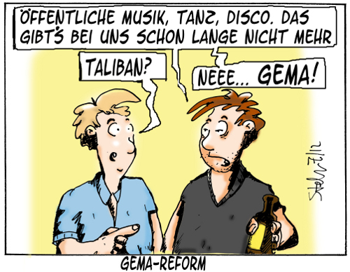 Cartoon: GEMA (medium) by Matthias Stehr tagged gema,musik,kultur