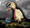 Cartoon: Trump Geier - Trump Vulture (small) by Matthias Stehr tagged trump,dictatorship,autocracy,violence,politics