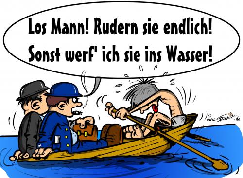 Cartoon: Alle in einem Boot (medium) by Trumix tagged alle,in,einem,boot,führung,manager,wirtschaftskrise,finanzkrise