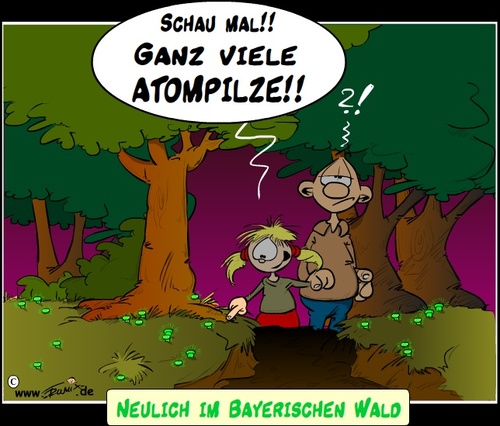 Cartoon: Atompilze (medium) by Trumix tagged tschernobyl,trummix,sicherheitsüberprüfung,japan,energie,atomstrom,atompilz,atomenergie,atomkraftwerke,alte,akw