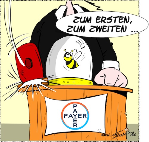 Cartoon: Die letzte Biene (medium) by Trumix tagged biene,artenserben,insekten,ökosysteme,massensterbens,biodiversität,biene,artenserben,insekten,ökosysteme,massensterbens