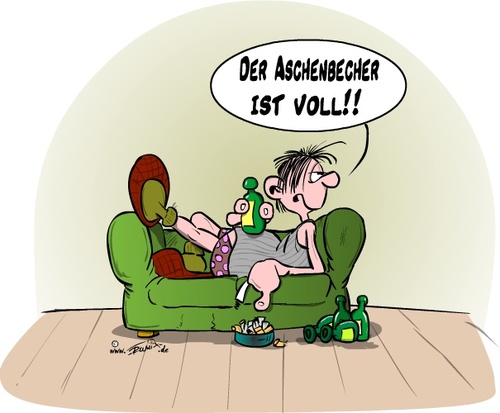 Cartoon: Einfach mal entspannen (medium) by Trumix tagged entspannen,faulheit,macho,rauchen,raucher,trummix,trägheit