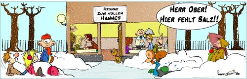 Cartoon: Es wird kalt ... (medium) by Trumix tagged rutschgefahr,glatteis,glätte,glaette,salzstreuer,salz,salzkrise,trummix,winter,wintereinbruch
