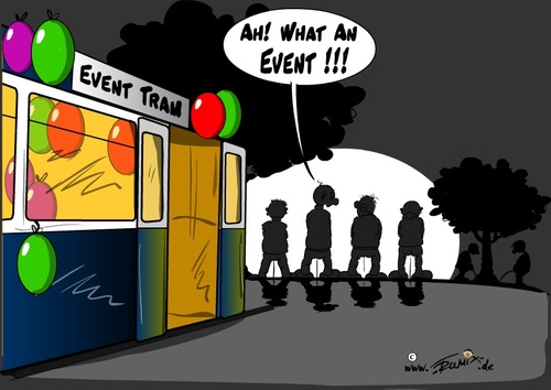 Cartoon: EventTram (medium) by Trumix tagged event,eventtram,fest,party,strassenbahn,tram,trummix