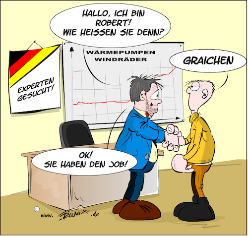 Cartoon: Experten gesucht (medium) by Trumix tagged graichen,pate,klimaclan,zeitenwende,energie,habeck,robert,grundlast,windräder,eneuerbar,co2,fußabdruck,dunkelflaute,brownout,blackout,lng,fracking,klimawandel,deutschland,wirtschaft,stromzaehler,waermepumpe,graichen,pate,klimaclan,zeitenwende,energie,habeck,robert,grundlast,windräder,eneuerbar,co2,fußabdruck,dunkelflaute,brownout,blackout,lng,fracking,klimawandel,deutschland,wirtschaft,stromzaehler,waermepumpe