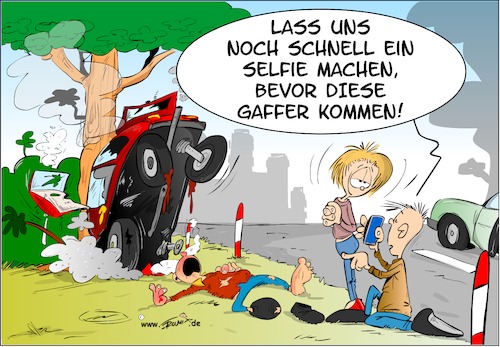 Gaffer bei Unfall