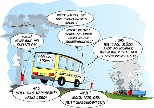 Cartoon: GafferShameOnYou (medium) by Trumix tagged gaffershameonyou,gaffer,autobahn,unfall,sensationsgeil,behinderung,gaffershameonyou,gaffer,autobahn,unfall,sensationsgeil,behinderung