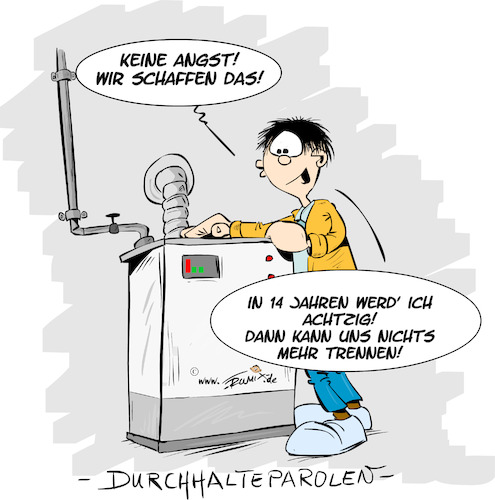 Cartoon: Keine Angst. Wir schaffen das .. (medium) by Trumix tagged durchhalteparolen,wirschaffendas,wärmepumpen,heizungstausch,zeitenwende,energiewende,habeck,endlich80,jesuismaxmustermann,taldertränen,durchhalteparolen,wirschaffendas,wärmepumpen,heizungstausch,zeitenwende,energiewende,habeck,endlich80,jesuismaxmustermann,taldertränen