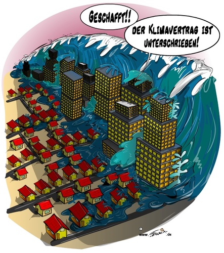 Cartoon: Neulich 20 vor 12 anno 2012 (medium) by Trumix tagged klimavertrag,klimawandel,protokoll,klimaschutz,kopenhagen,kyoto,emissionshandel,2012,emmerich,weltuntergang