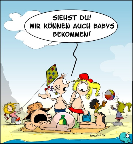 Cartoon: Schwanger (medium) by Trumix tagged kindermund,kinder,schwanger,sprüche,trummix,kindermund,kinder,schwanger,sprüche,trummix,männer,frauen,strand