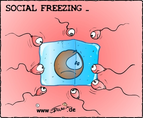 Cartoon: Social Freezing (medium) by Trumix tagged social,freezing,social,freezing,eiswürfel,spermien