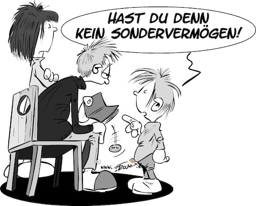 Cartoon: Sondervermoegen (medium) by Trumix tagged sondervermögen,armut,heizkosten,gaskrise,winter,frieren,solidarität,putin,gasprom,habeck,scholz,ausgaben