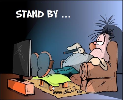 Cartoon: Stand by (medium) by Trumix tagged standby,energie,tv,fernsehen,rtl,programme,sofa,sessel,bewegungsmangel