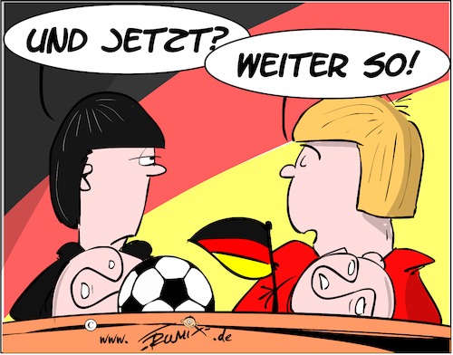 Cartoon: Weiter so (medium) by Trumix tagged loew,jogi,fussball,merkel,groko,regierung,weiter,so,loew,jogi,fussball,merkel,groko,regierung,weiter,so