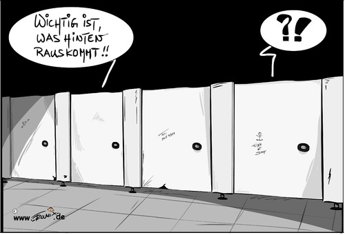 Cartoon: Wichtig ist ... (medium) by Trumix tagged wichtig,was,hinten,rauskommt,entscheidend,blühende,landschaften,wichtig,was,hinten,rauskommt,entscheidend,blühende,landschaften