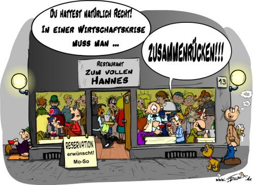 Cartoon: Wirtschaftskrise (medium) by Trumix tagged wirtschaftskrise,krise,finanzkrise,solidarität,trumix