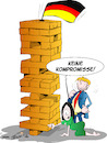 Cartoon: Keine Kompromisse (small) by Trumix tagged aktienmarkt,besonderehelden,gewinner,hütchenspiel,moneymaker,moneymakestheworldgoround,neverchangearunningsystem,wirschaffendas,gas,energiewenden,putin,ukraine,freiden,krieg,gasreserven,energiewende,wackelturm,jenga,holzklötze,deutschland