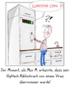 Cartoon: WannaCry (small) by Trumix tagged wannacry,cyber,kriminalität,bitcoin,virus,trojaner,schadsoftware,hacker,industrie